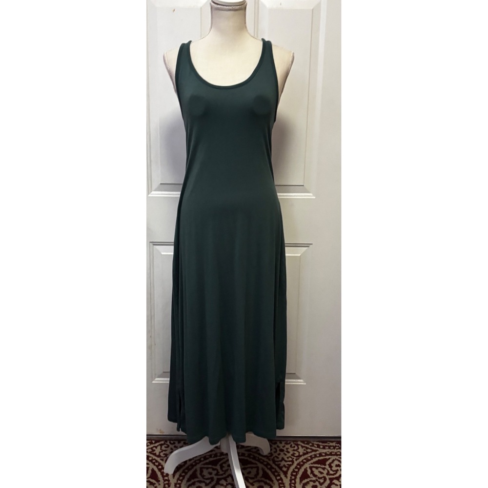 Tommy John Maxi Dress Women Medium Green‎ Racerback Pima Cotton Modal Lounge
